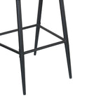 Outdoor Metal Frame Stools with Scallop-Shaped Backrest & Water-Resistant Cushions, Set of 2