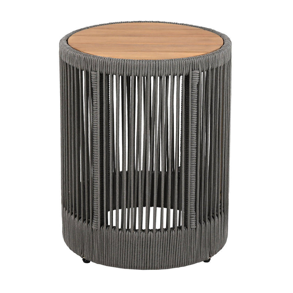 Sundara Outdoor Coffee & Side Table Set with Woven Rope Design