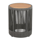 Sundara Outdoor Coffee & Side Table Set with Woven Rope Design