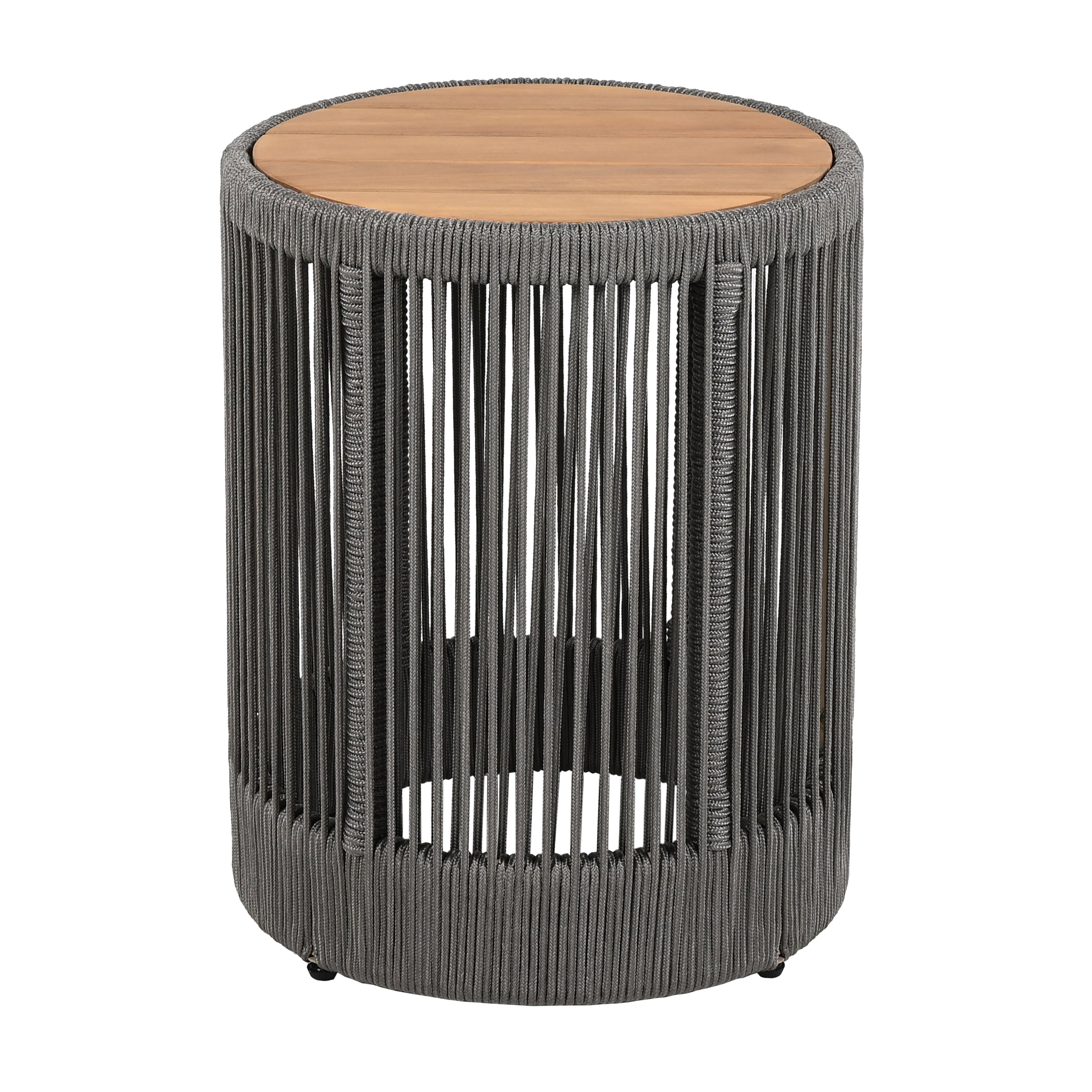 Sundara Outdoor Coffee & Side Table Set with Woven Rope Design
