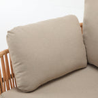 Brisa Outdoor Modern Iron Lounge Chair with Rope Weave