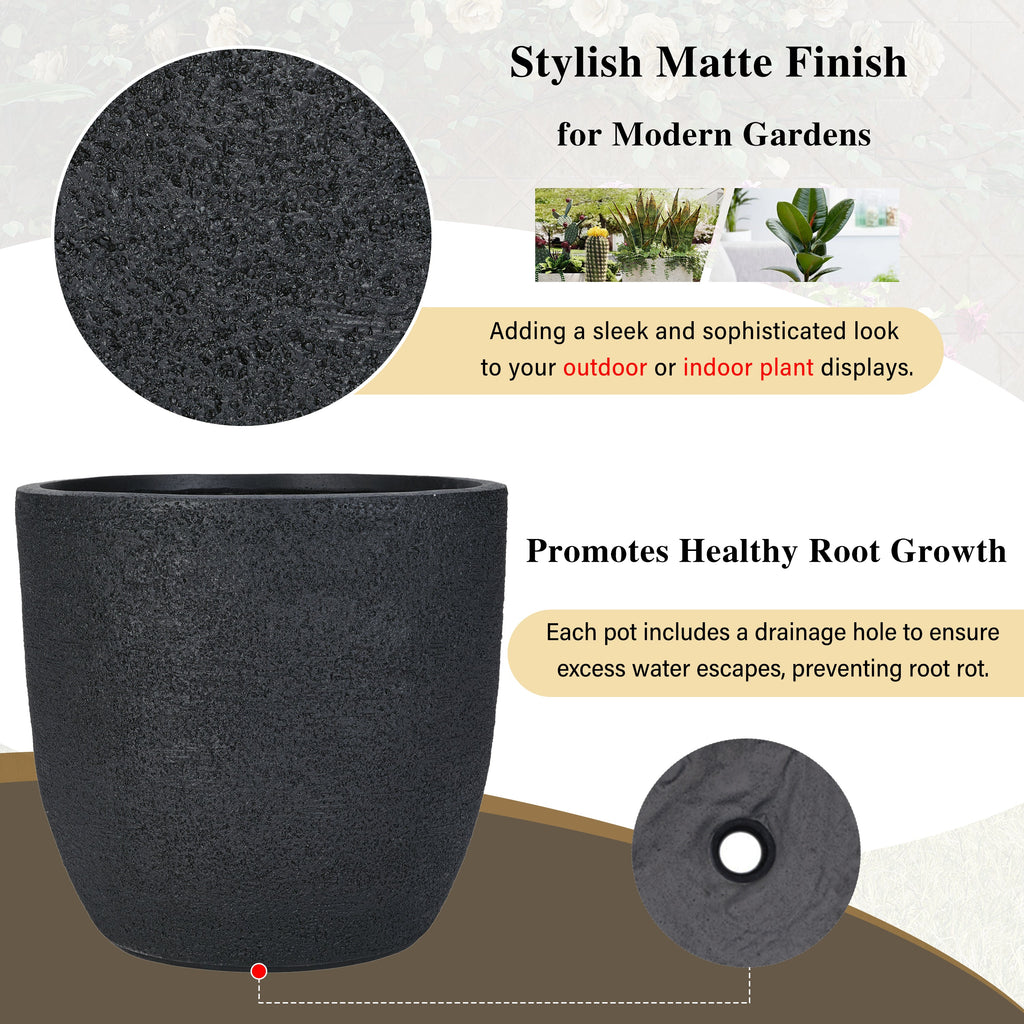 Lightweight Matte Textured Outdoor Planter
