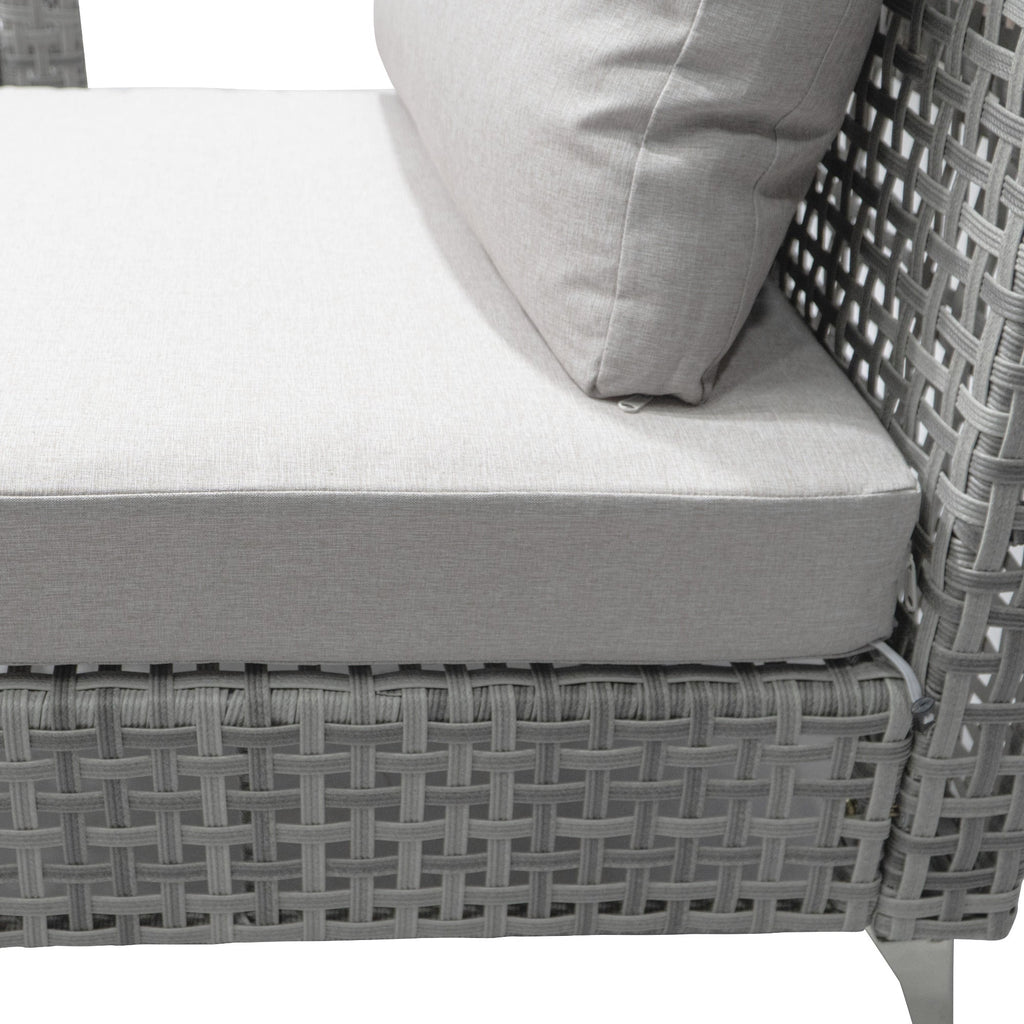 7-Piece Outdoor Wicker Sectional Sofa with Water Resistant Cushions and Coffee Table