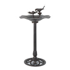 Ruffle Outdoor Aluminum and Iron Bird Bath