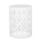 Spherical Outdoor Cylindrical End Table with Iron Cut Design