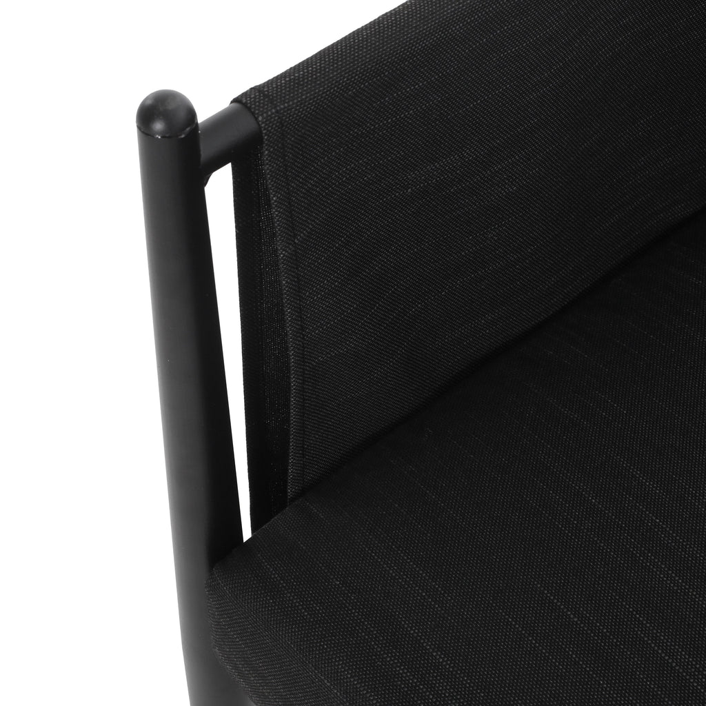 Outdoor Club Chair with Tapered Legs and Back Cushion