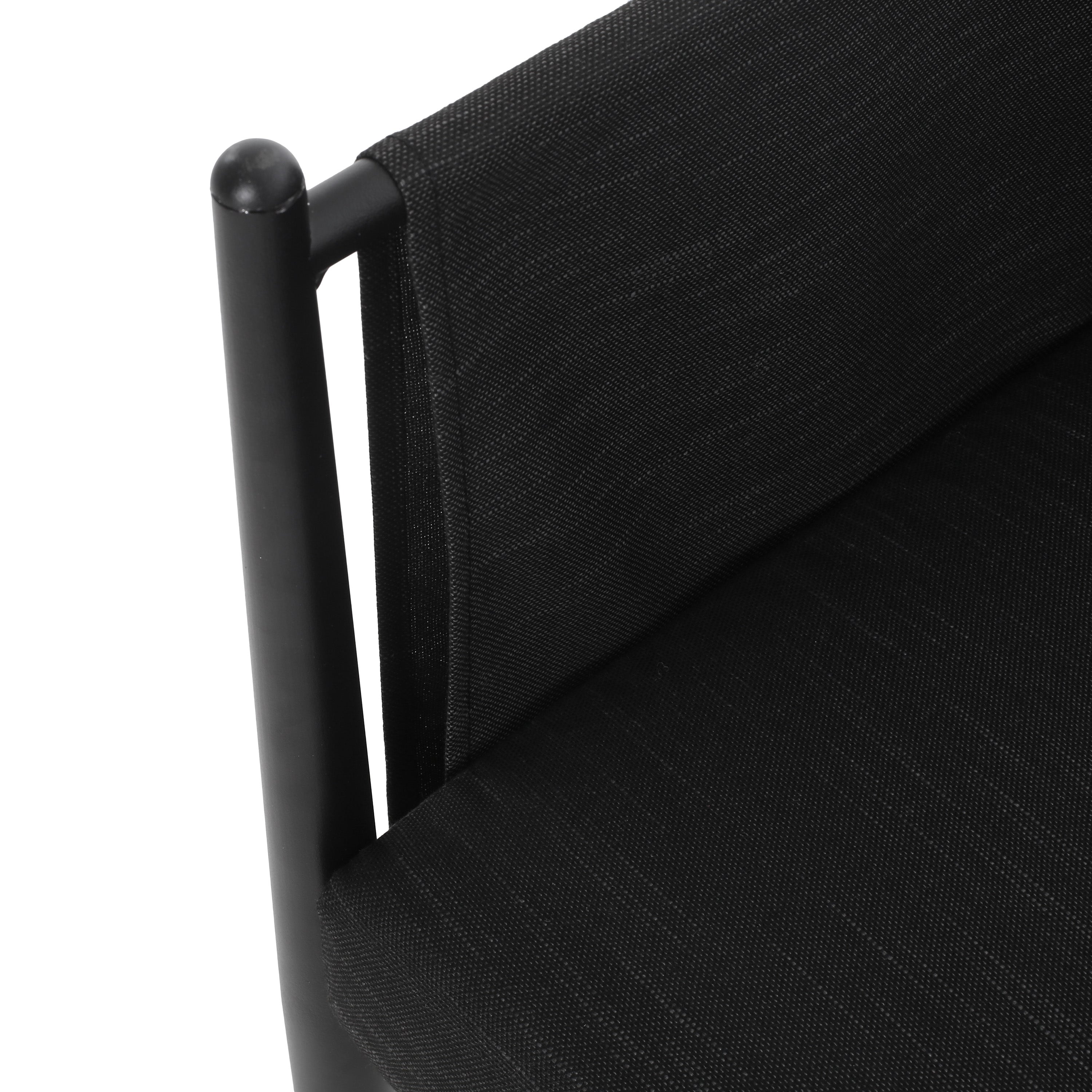 Outdoor Club Chair with Tapered Legs and Back Cushion