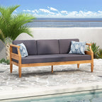 Aston Outdoor Acacia Wood 3 Seater Sofa