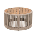 Sundara Outdoor Coffee & Side Table Set with Woven Rope Design