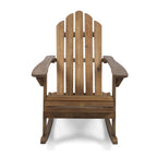 Echoes Outdoor Acacia Wood Adirondack Rocking Chair