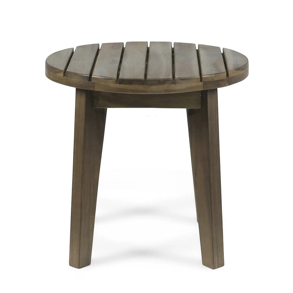 Rhythmus 3-Piece Outdoor Chat Set with 2 Curved Chairs Design and Slatted Table Top