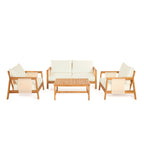 Khali 4 Piece Acacia Wood Outdoor Set