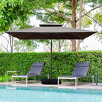 9'x 11' Rectangle Cantilever Umbrella with Center Pole, Base Not Included
