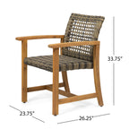 Hampton Outdoor Rattan Dining Chairs, Set of 2