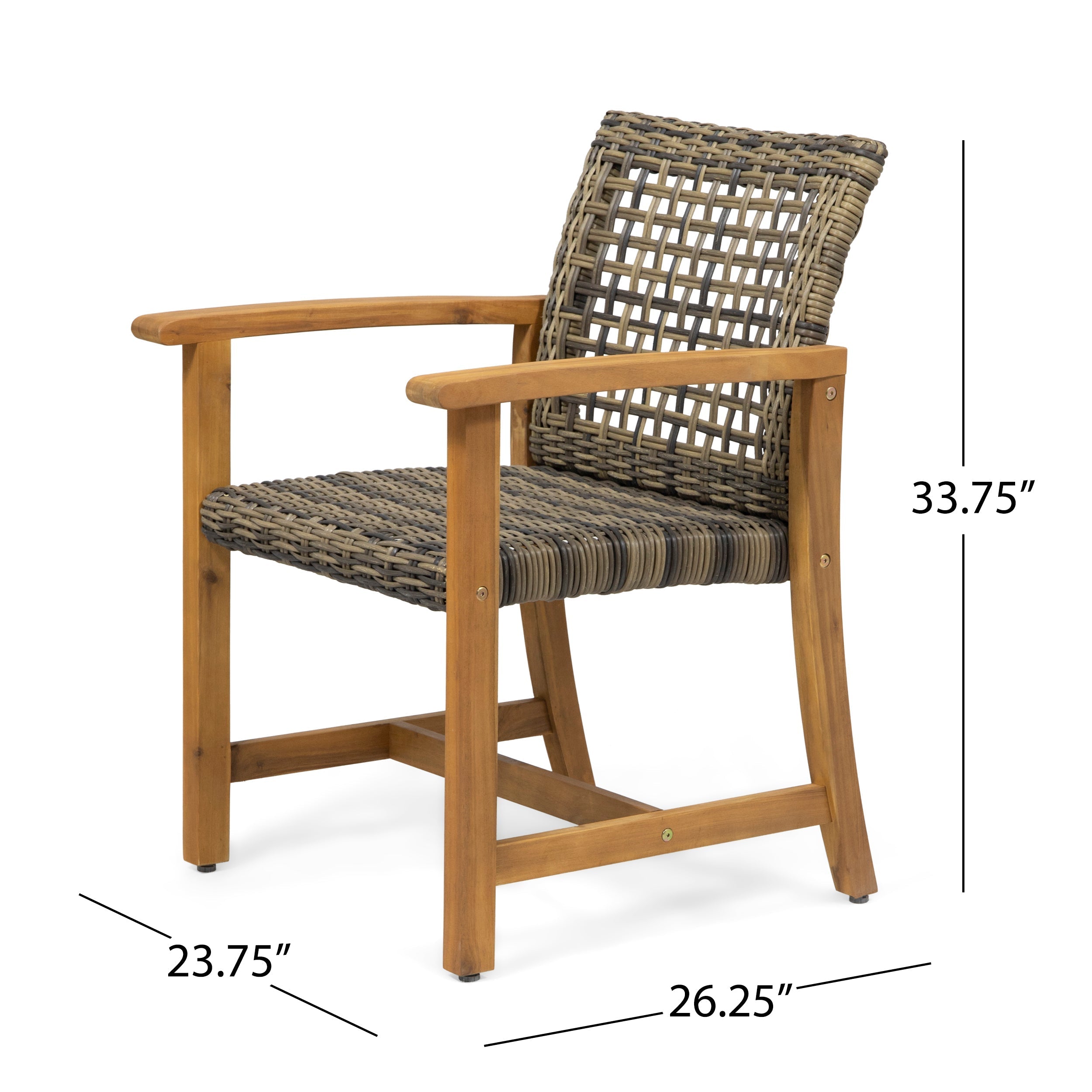 Hampton Outdoor Rattan Dining Chairs, Set of 2