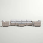 Laguna Sol Fully Assembled 6-Person All-Weather Wicker Sectional Seating Set