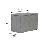 Nino Modern Minimalist Outdoor Faux Wicker Deck and Patio Storage Box
