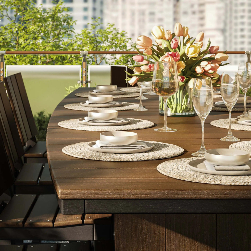 Urban 4' x 10' Oval Dining Table from LuxCraft