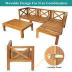 5-Piece Outdoor Sectional Sofa Set with Cushions