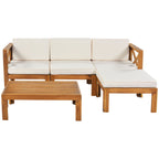 5-Piece Outdoor Sectional Sofa Set with Cushions