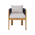 Matera Outdoor Wood & Rope Dining Chairs, Set of 2