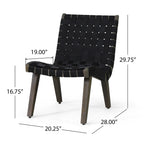 Delights Outdoor Lounge Chair with Rope Weave Design and Wood Frame, Set of 2