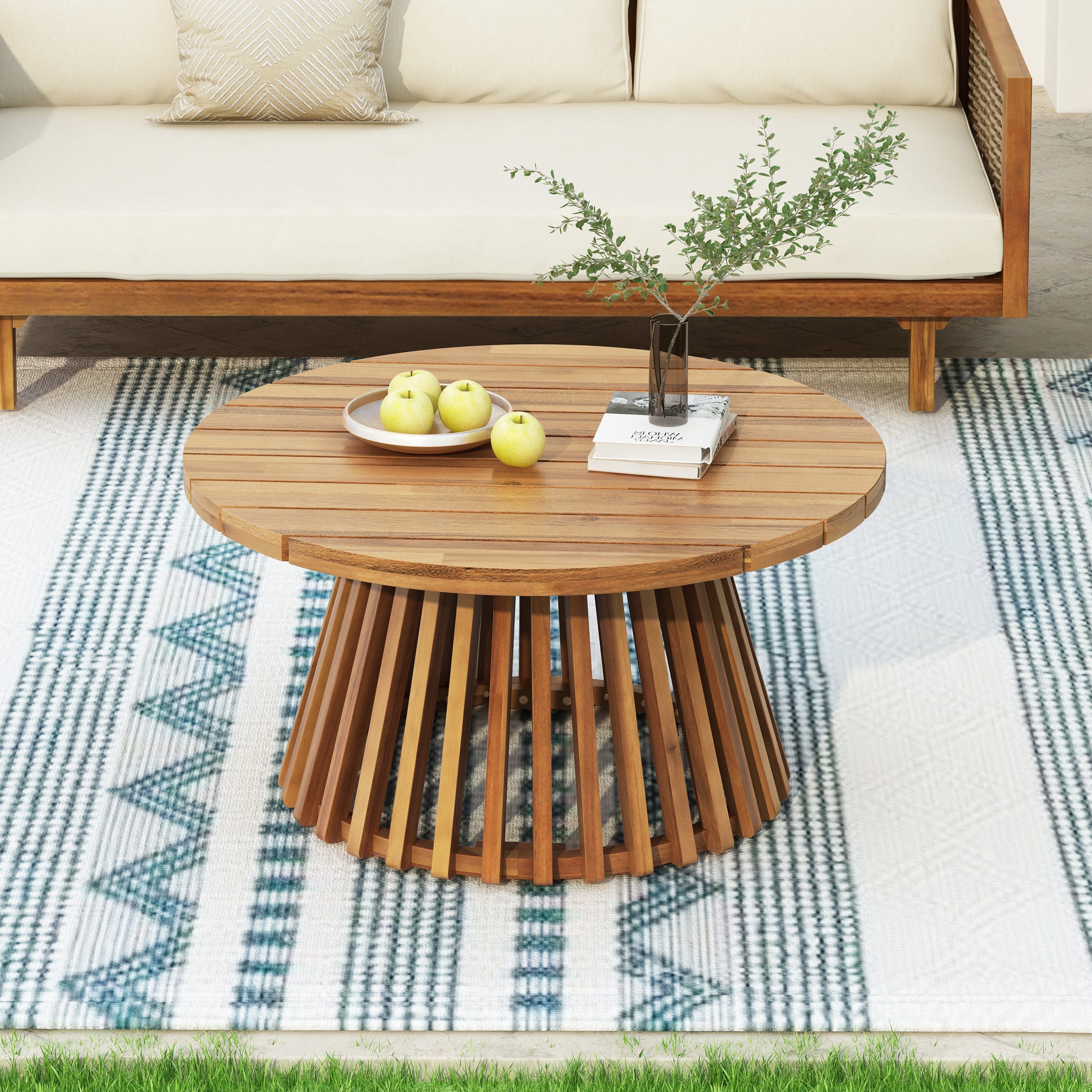 Tidewell Outdoor Acacia Wood Coffee Table