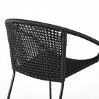 Quilla Indoor Outdoor Stackable Rope Dining Chairs, Set of 2