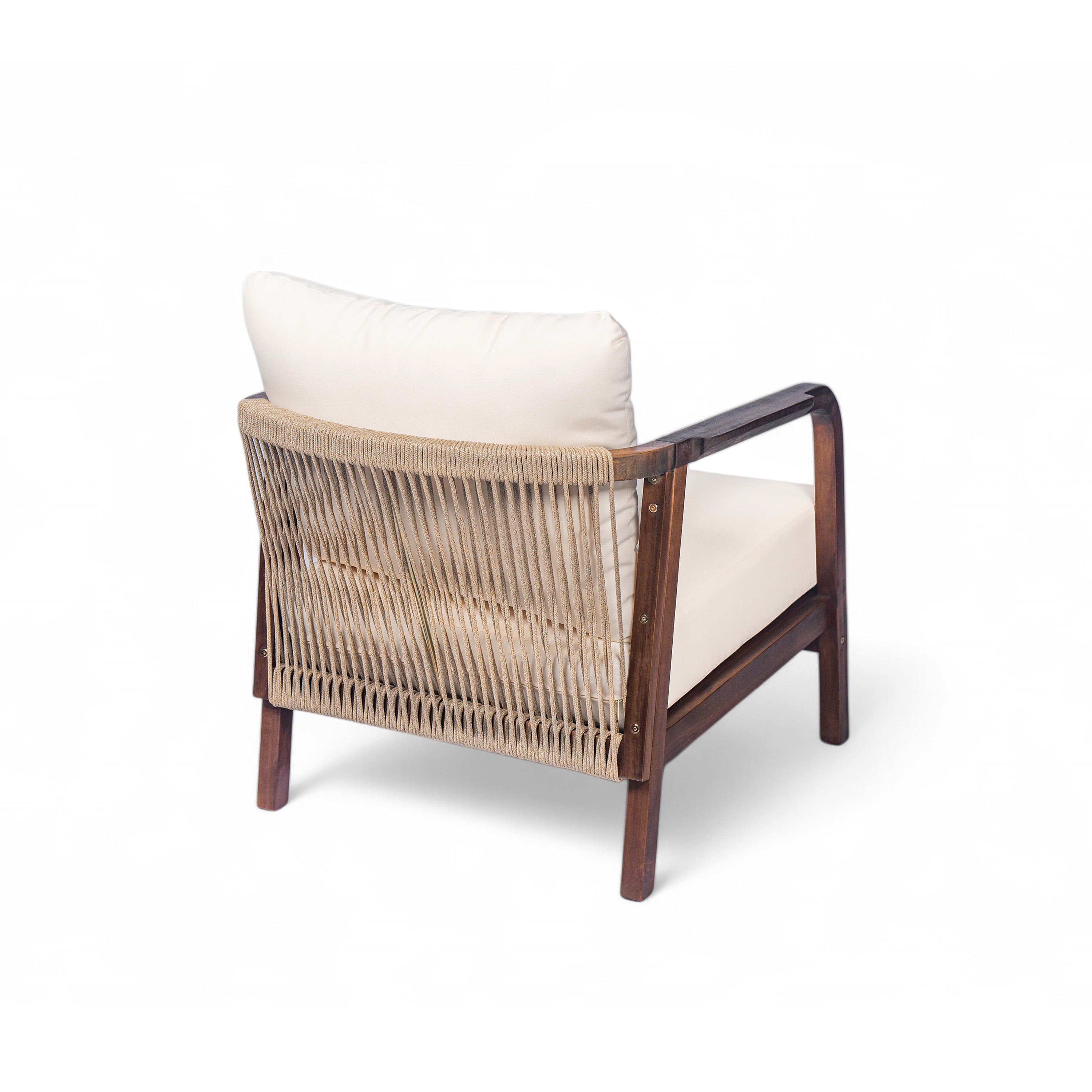 Calder Outdoor Lounge Chair with Woven Backrest