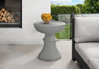 Modern Transitional Pedestal Indoor Outdoor Accent Table
