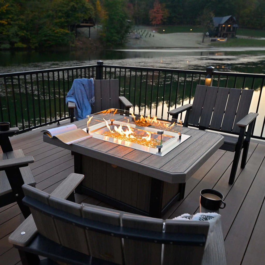 Lumin Fire Pit 51" Rectangular Table from LuxCraft
