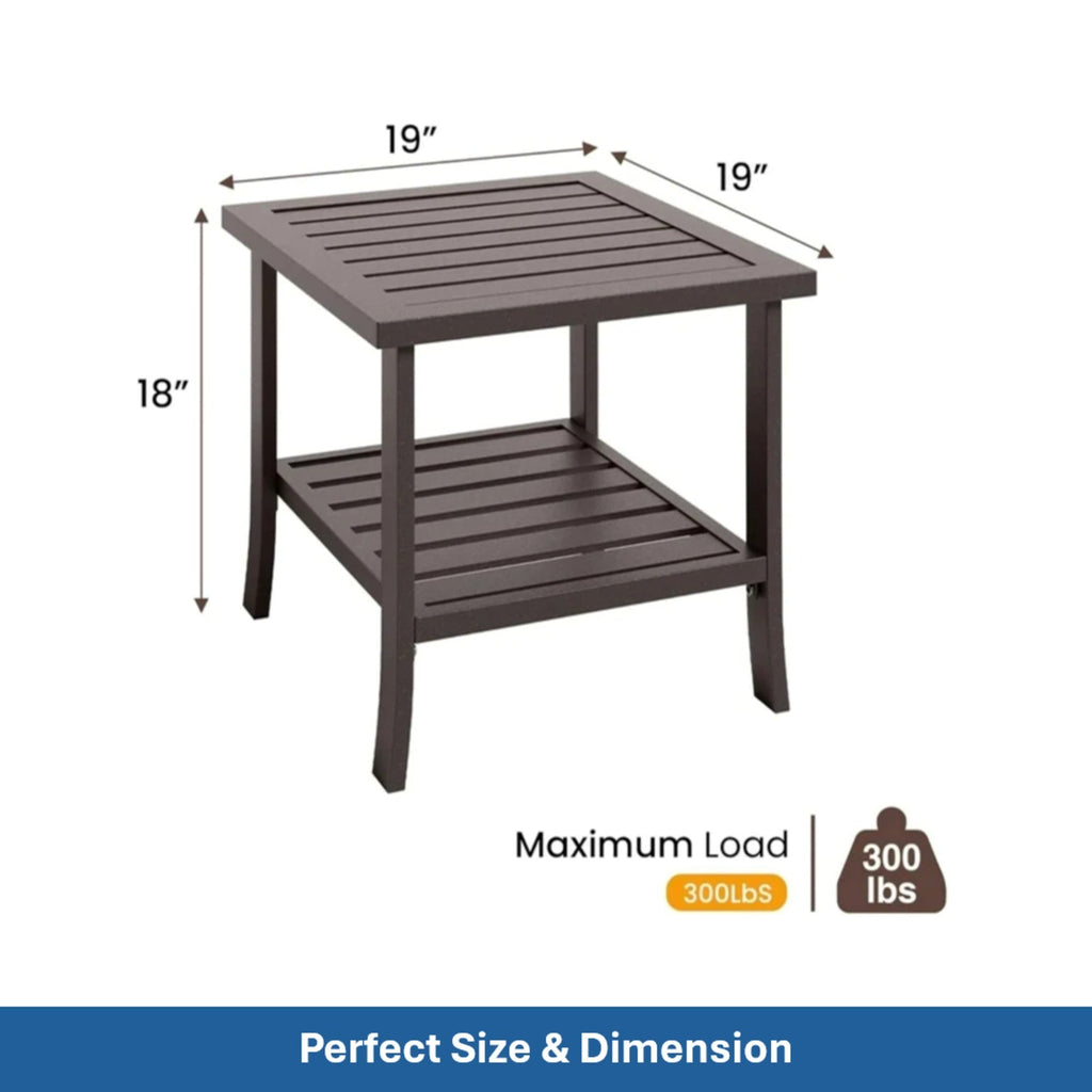 Marisol 5 Piece Metal Patio Furniture Set with 3 Seater Sofa