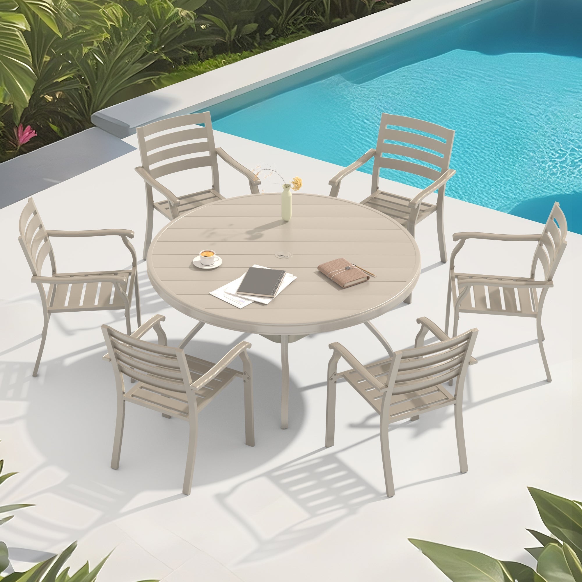 Vireo lron Terrace Dining Chairs, Set of 2
