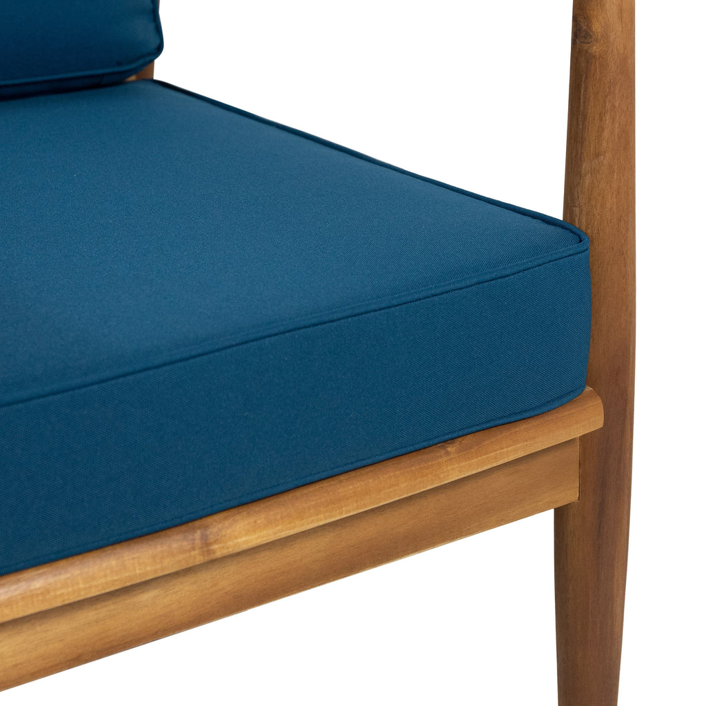 Ellsworth Outdoor Acacia Wood Club Chair