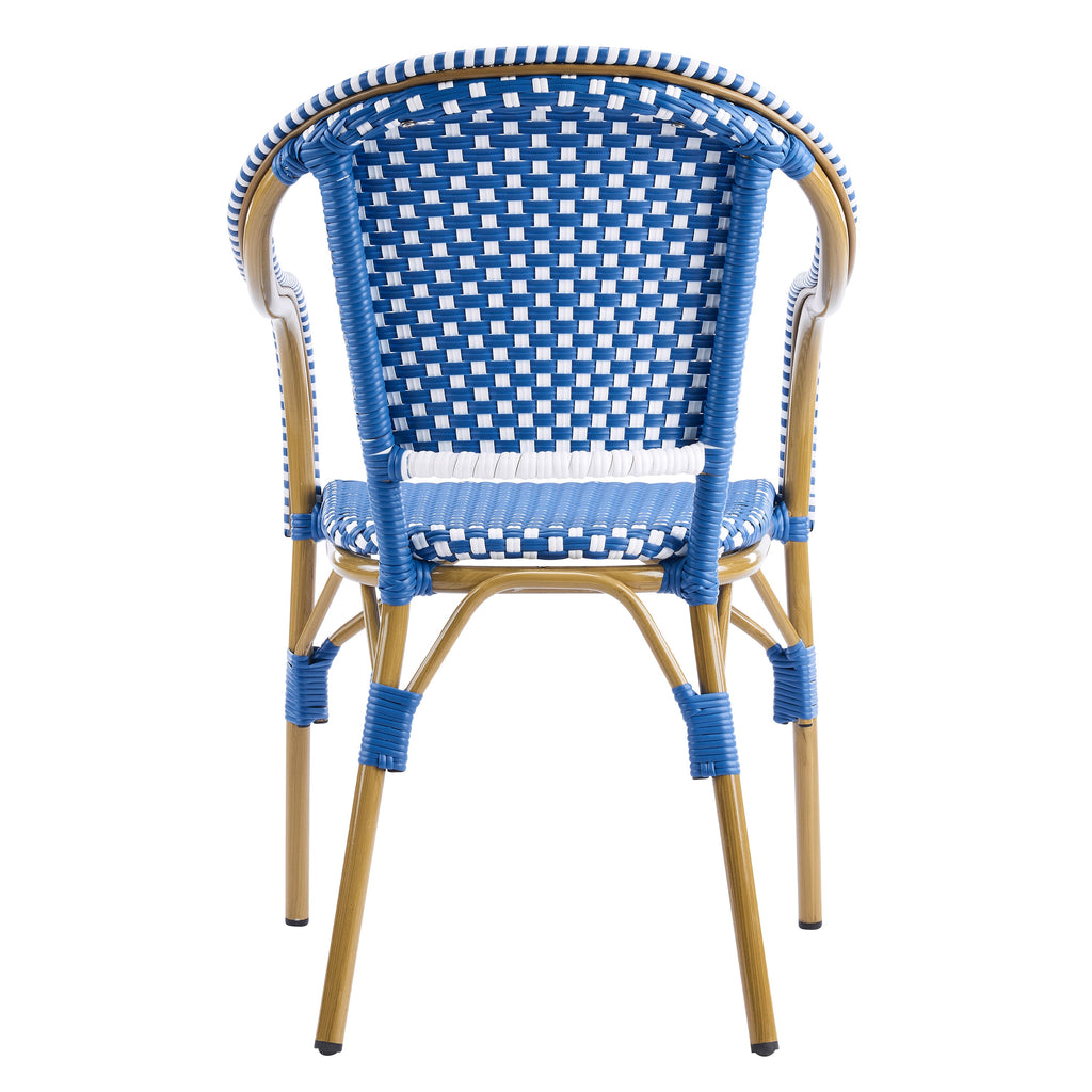 French Bistro Wicker Outdoor Dining Chair, Set of 2