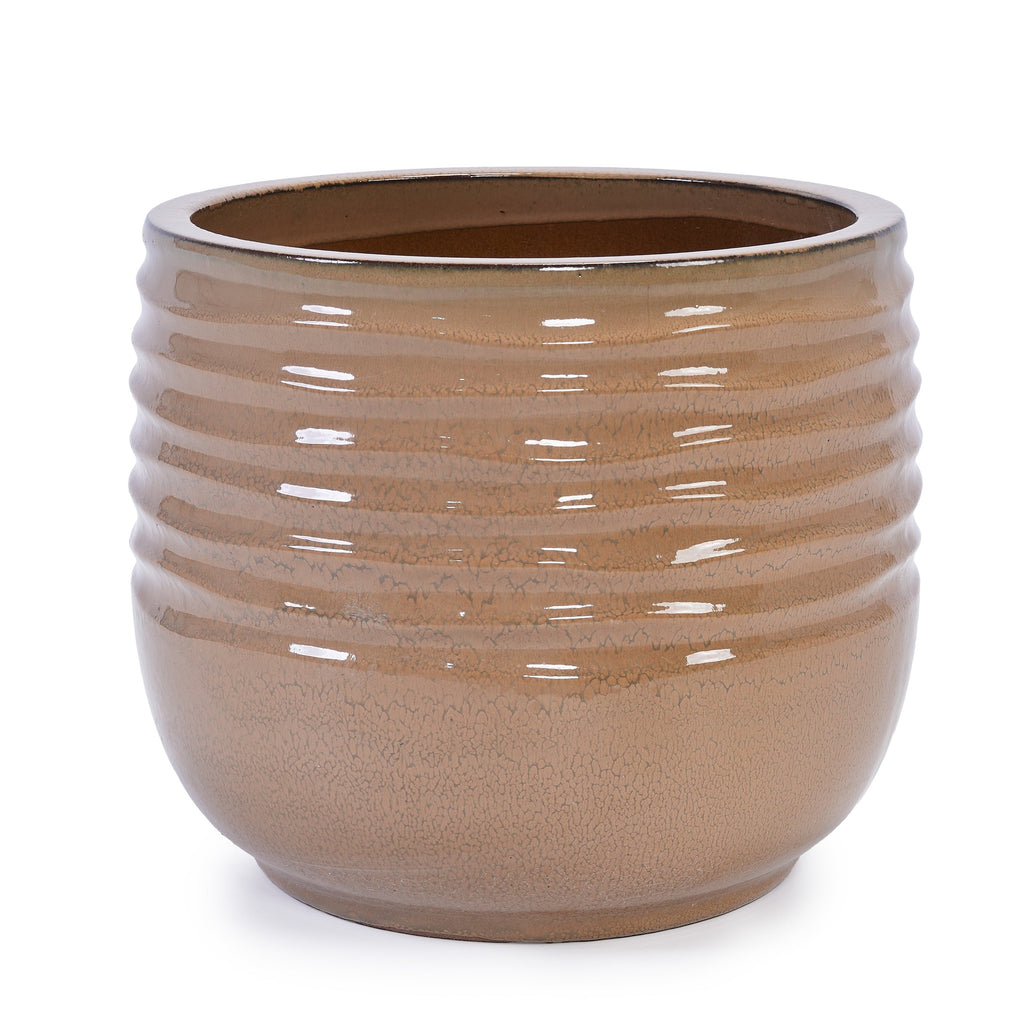 Calan Handmade Glazed Ceramic Planter, Set of 3