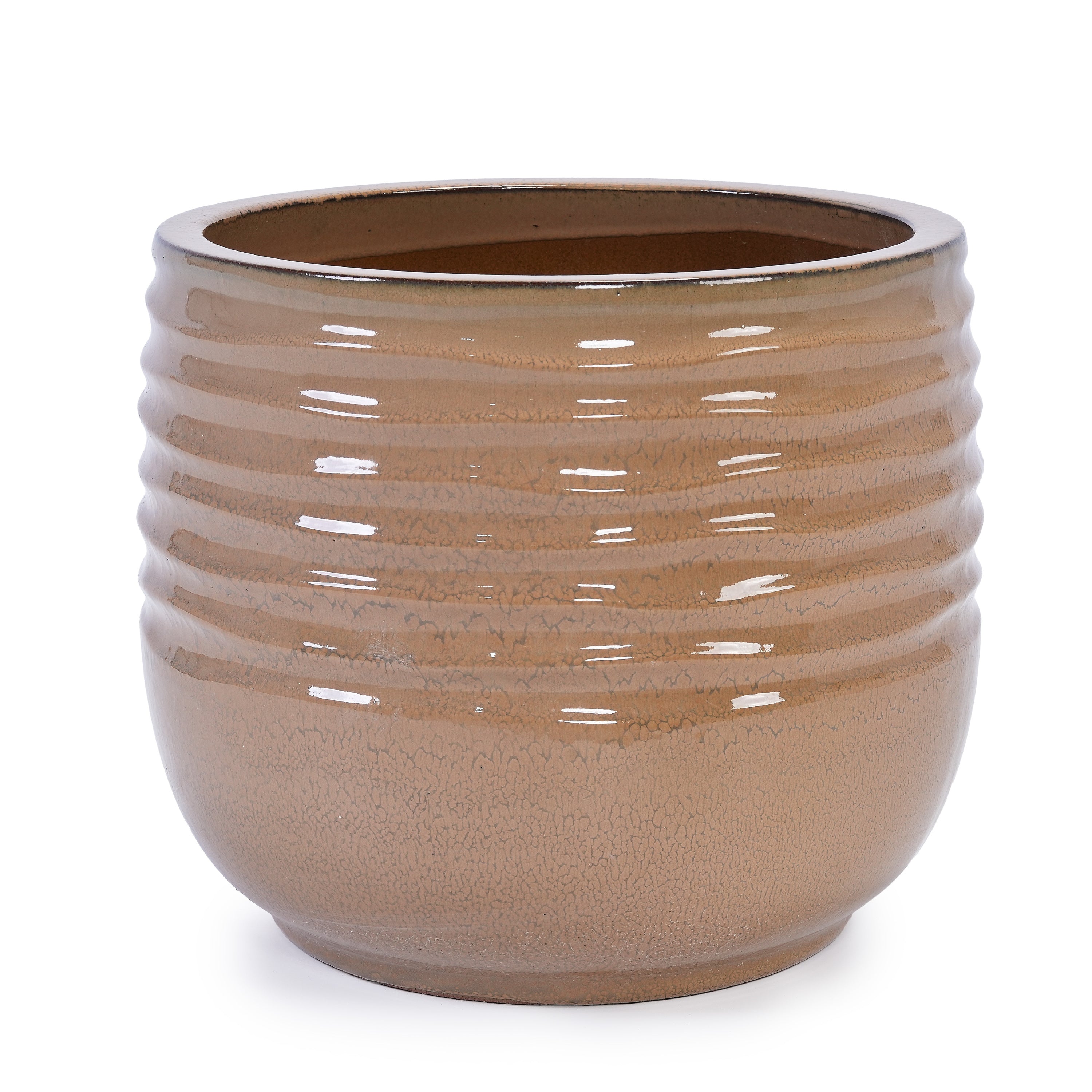 Calan Handmade Glazed Ceramic Planter, Set of 3