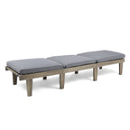Ariana Acacia Wood Chaise Lounge with Cushion