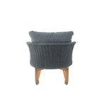 Contemporary Minimalist Wicker Rocking Chair with Cushions