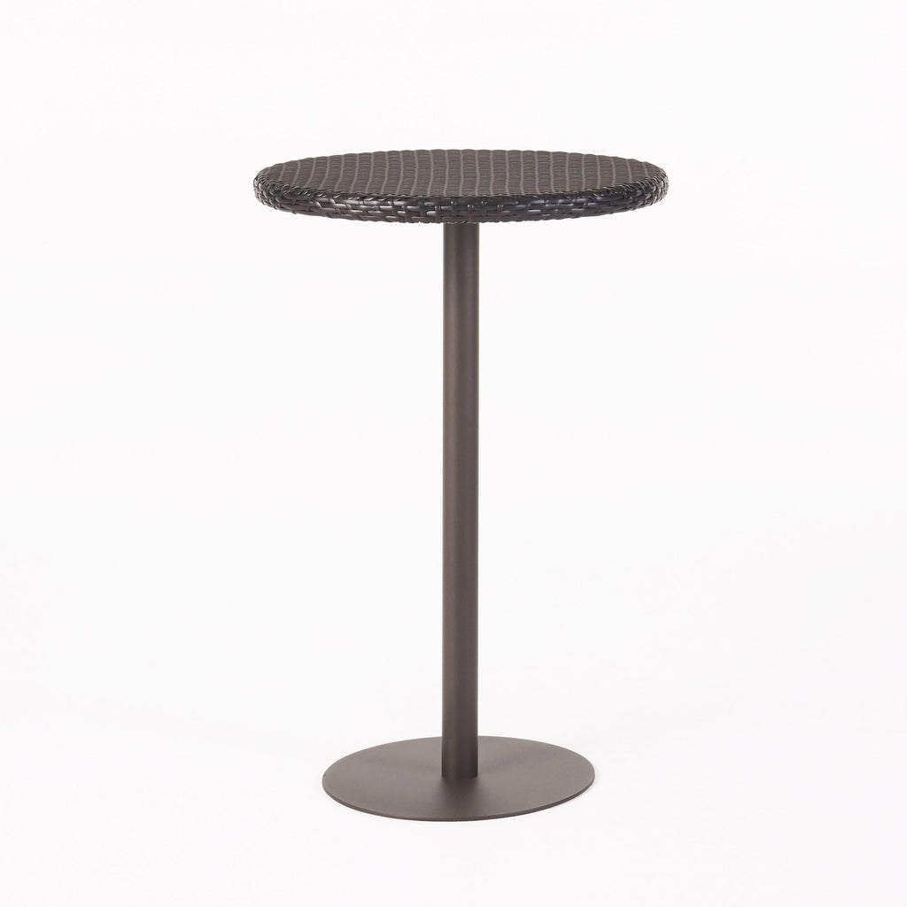Outdoor 26" Round Rattan Bar Table