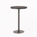 Outdoor 26" Round Rattan Bar Table
