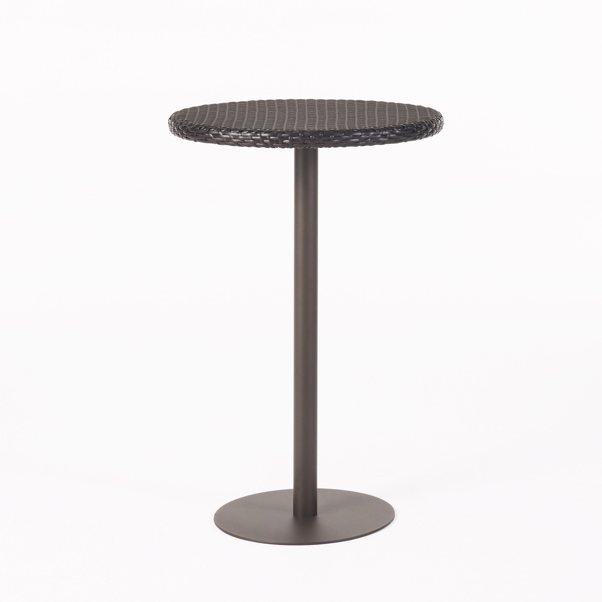 Outdoor 26" Round Rattan Bar Table