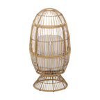 Lazulite Outdoor Egg Chair with Water-Resistant Cushion and Swivel Function