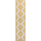 Lior Geometric Moroccan Diamond Indoor/Outdoor Runner Rug
