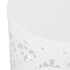 Refinery 2-Piece Outdoor End Table Set with Floral Patten and Iron Cut Design