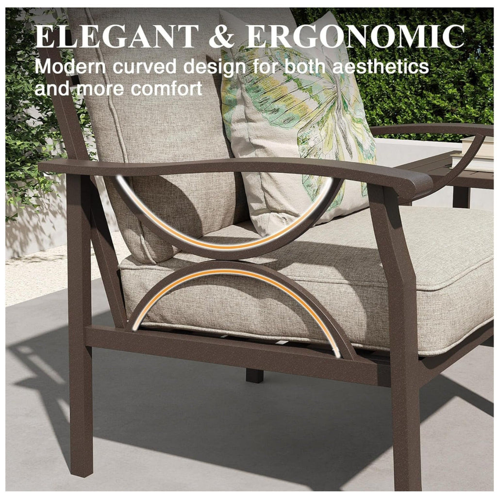 Marisol Metal Patio 3 Seater Sofa