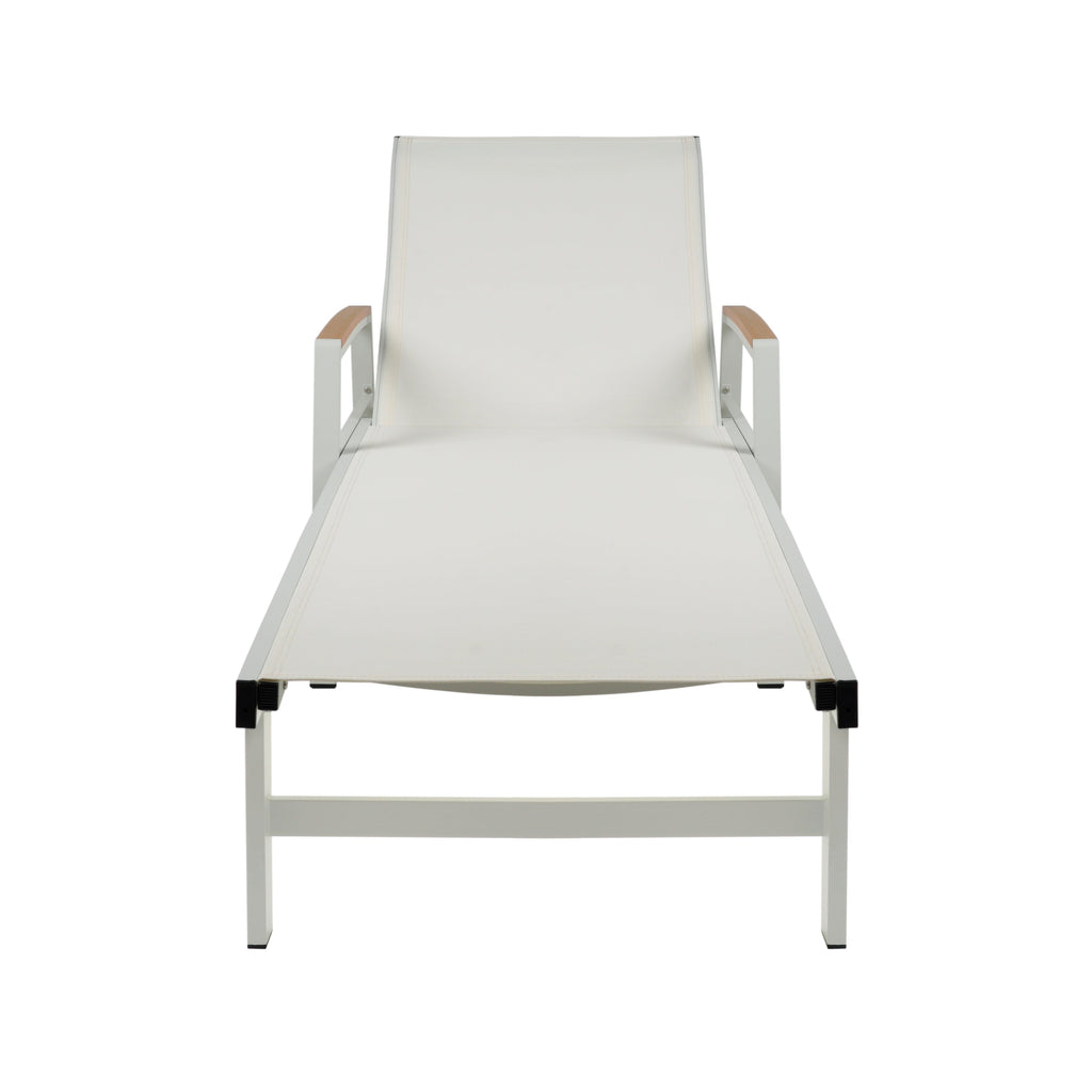 Wavellite Outdoor Chaise Lounges with Aluminum Frame and Mesh Seating