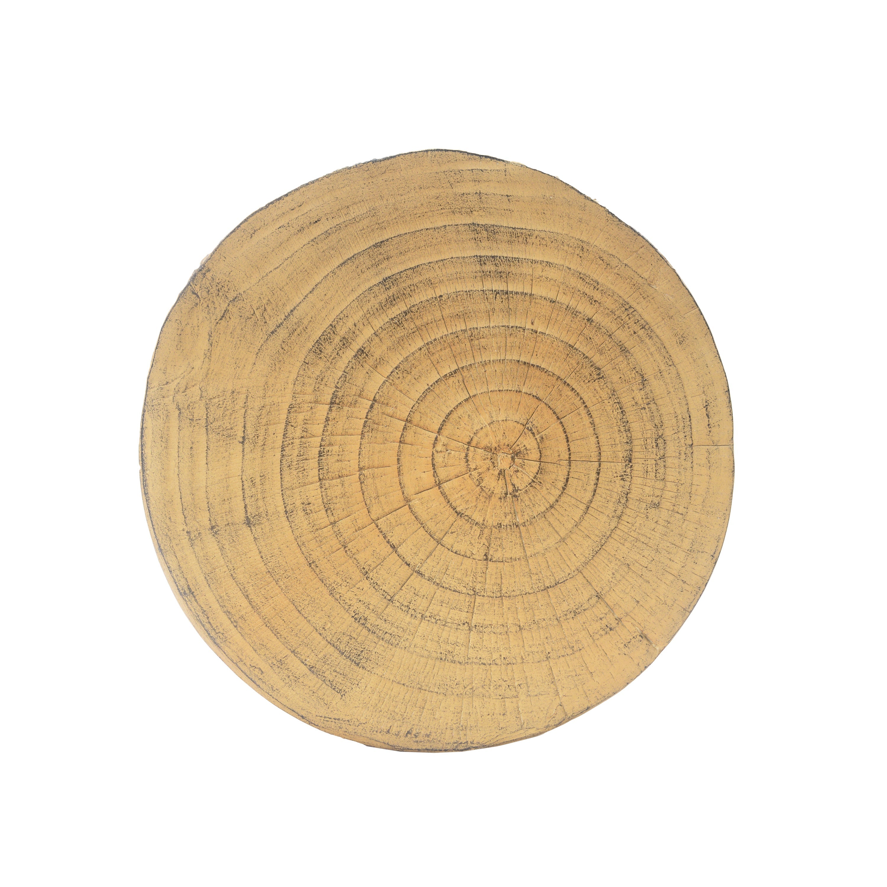 Outdoor Hollow Side Table with Wood-like Texture