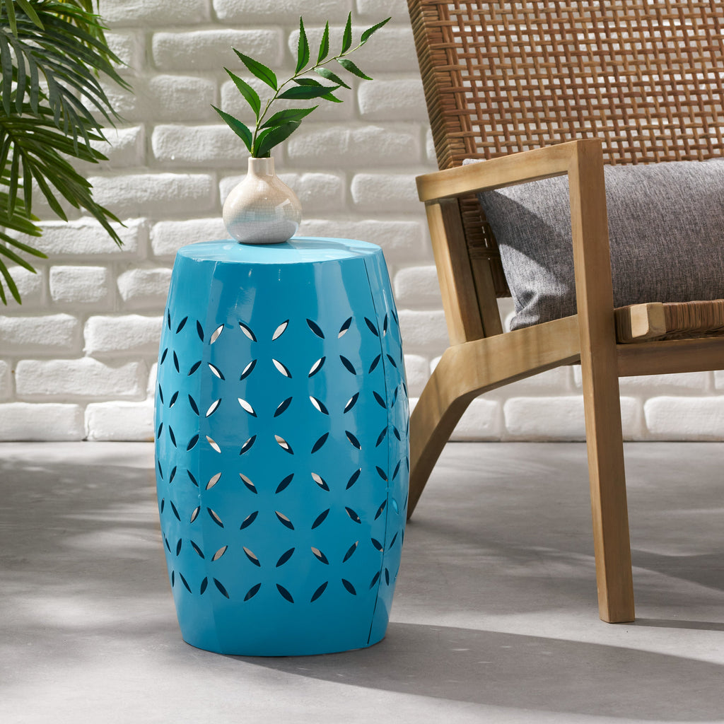 Lilac Outdoor Metal Cutout Accent Table