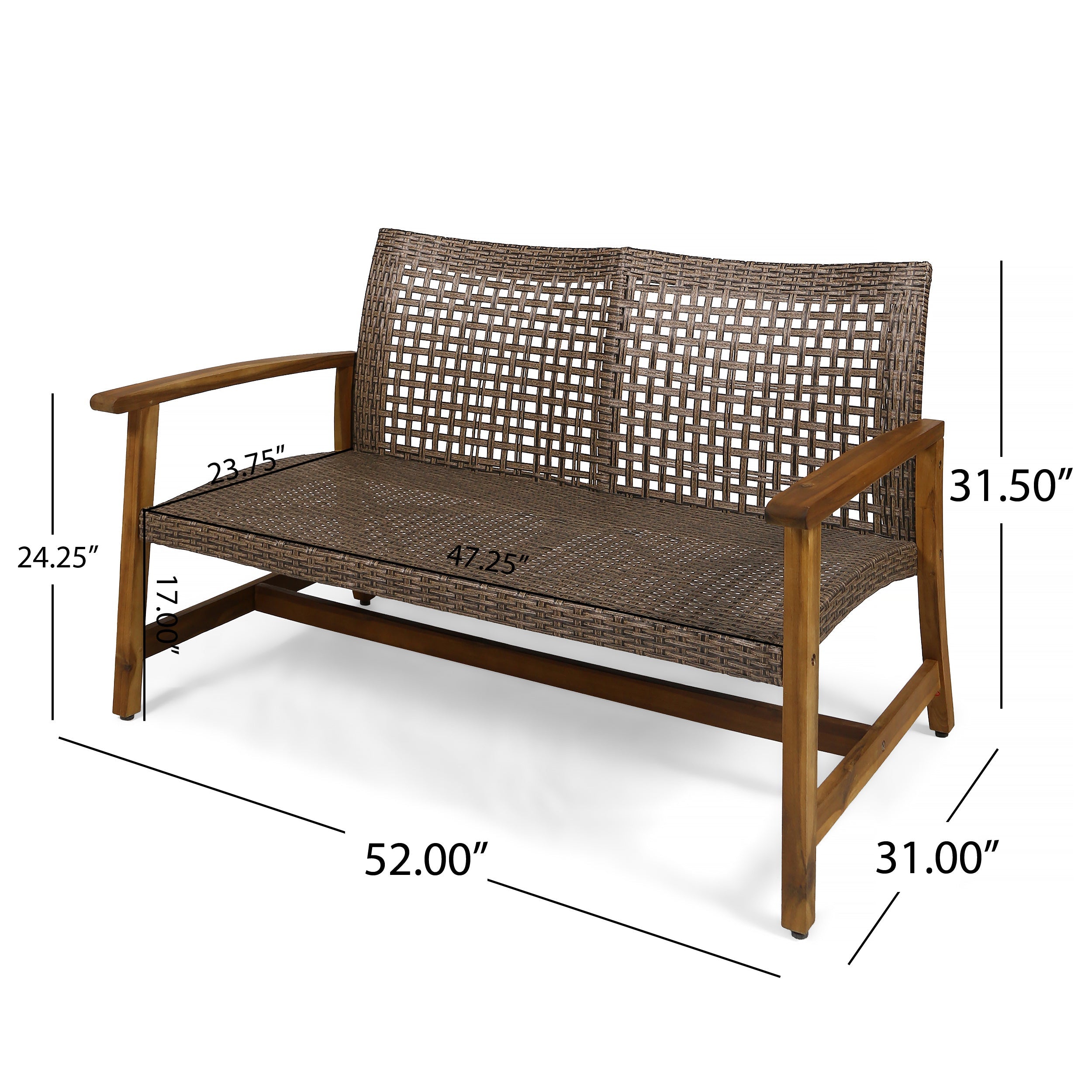Hampton Outdoor Rattan Loveseat